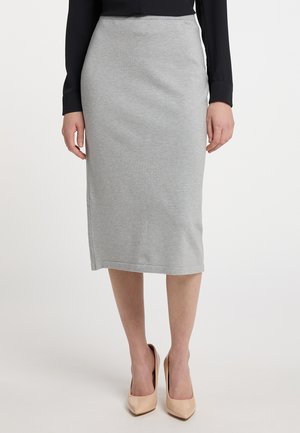 DreiMaster KEYTI - Pencil skirt - grau melange