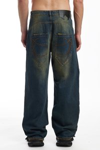 FAVELA DOUBLE LAYER - Løst sittende jeans - dark blue