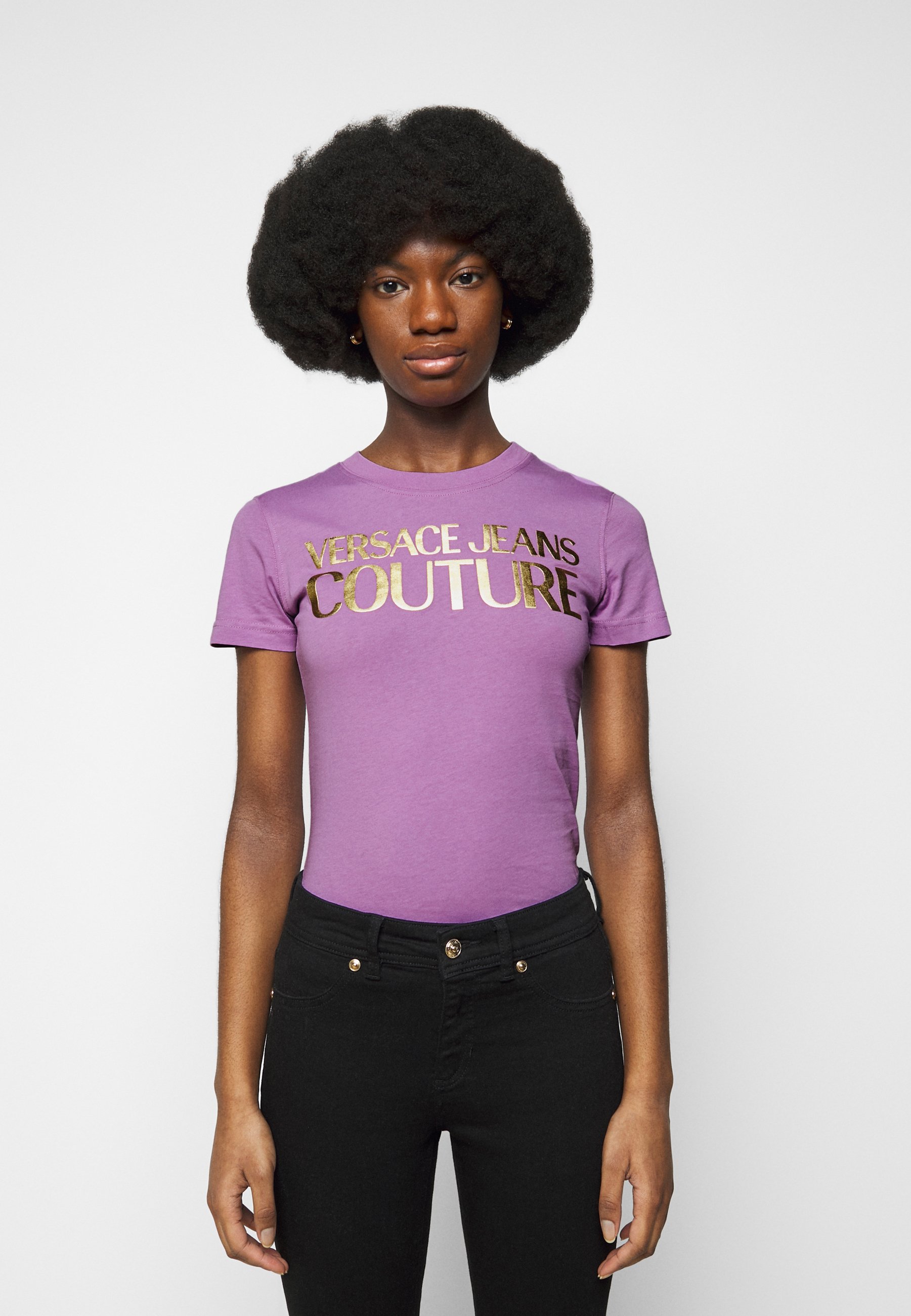 Versace Jeans Couture T-shirt con stampa - fiorentina/lilla - Zalando.it