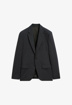 Massimo Dutti CHECK PRINT - Anzugsakko - dark blue