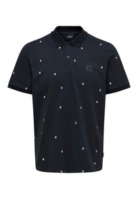 Only & Sons KURZARM - Poloshirt - dunkelblau