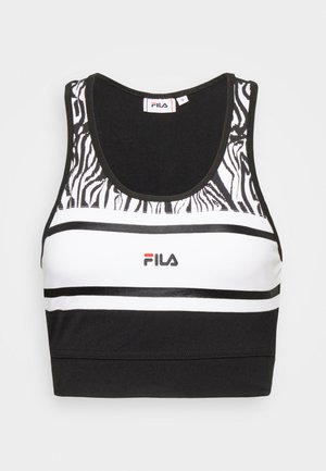 Fila BRAGA CROPPED - Top - black beauty/bright white