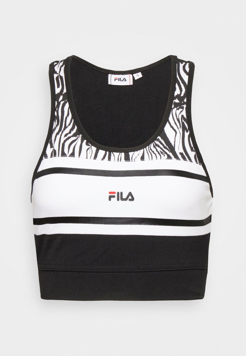 Fila BRAGA CROPPED - Top - black beauty/bright white