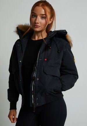 Zavetti Canada, W GABELLIA HOODED BOMBER JACKET - Vinterjakker - jet black