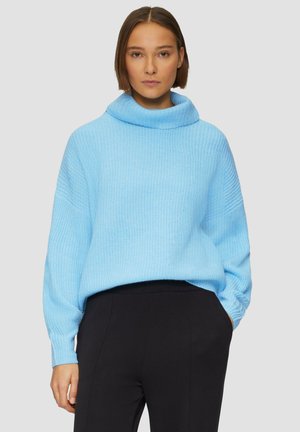 s.Oliver OVERSIZED MIT ROLLKRAGEN - Jumper - azurblau