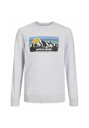 JJPEAK CREW NECK - Sweatshirt - white melange