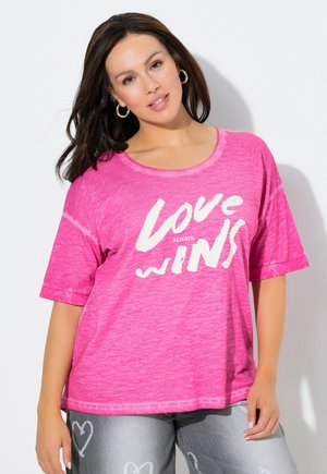 LOVE ALWAYS WINS GRAPHIC TEE - Camiseta estampada - pink