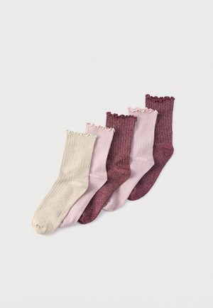 NKFROSIE 5 PACK - Nogavice - keepsake lilac/burgundy/cement