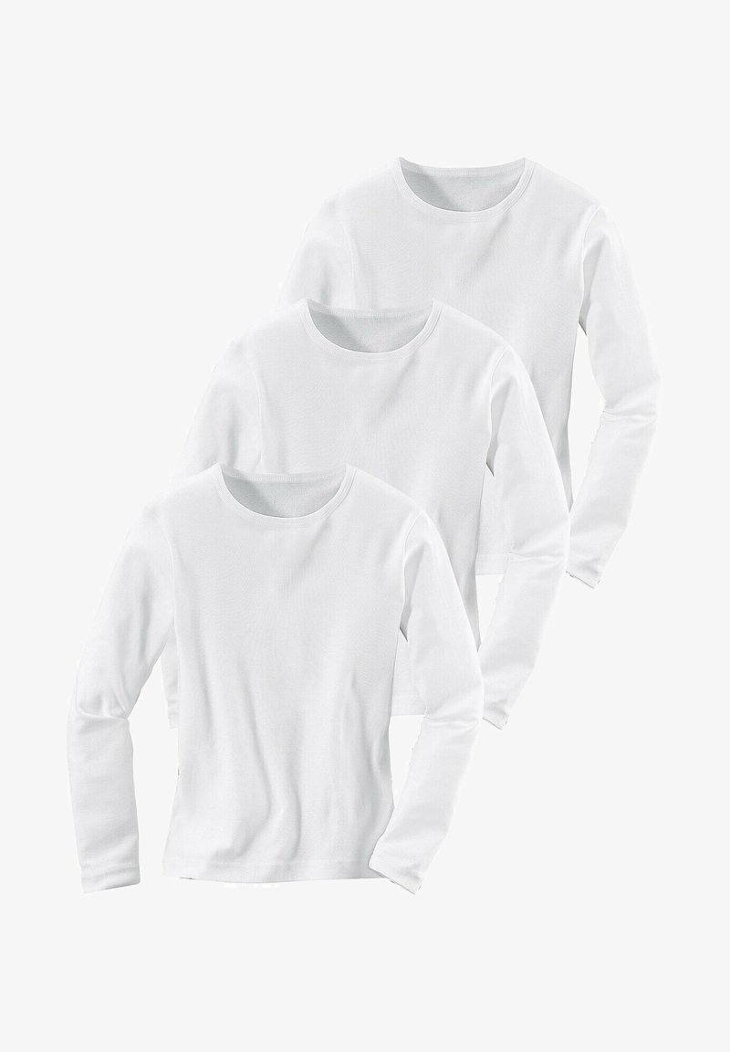 H.I.S 3 PACK - Langarmshirt - weiß