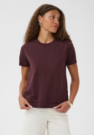 Kaffe, KAEMBER T-SHIRT - Základné tričko - fudge