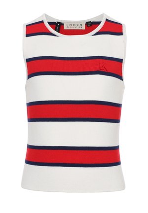 GESTREEPT - Top - rood