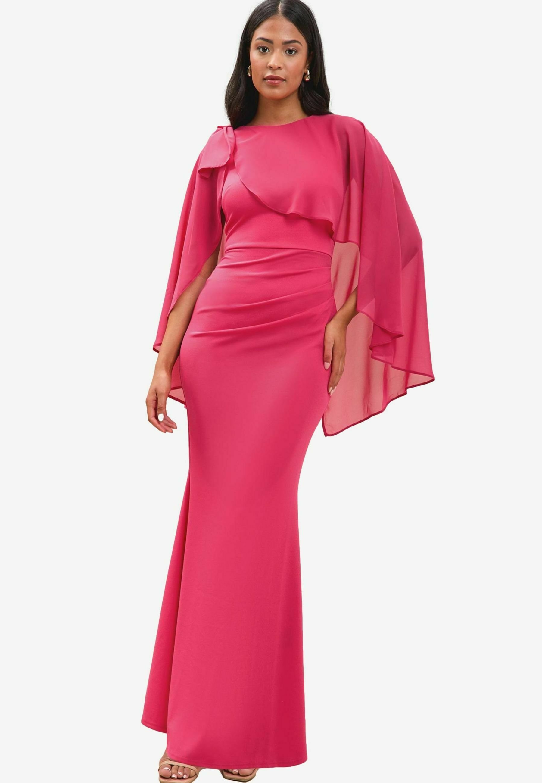 Lipsy SHOULDER LONG SLEEVE - Maxi dress - pink - Zalando