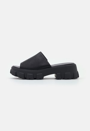 Mules med hæl - black