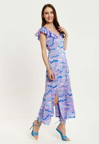 Liquorish ABSTRACT ZEBRA PRINT WRAP - Maxi dress - purple