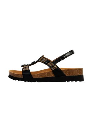 À BRIDE SCHOLL NEW BOGOTA - Sandalen met sleehak - noir or