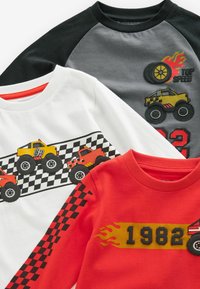 Next TRANSPORT 3 PACK - REGULAR FIT - Top s dlhým rukávom - black white red