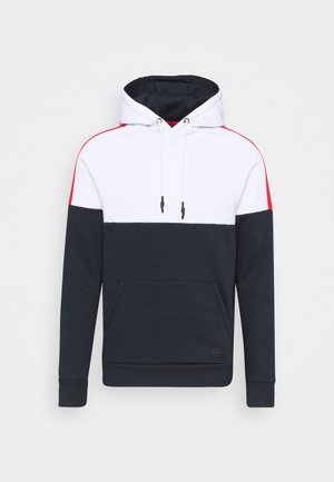 SIGMUND - Felpa - optic white/dark navy/red