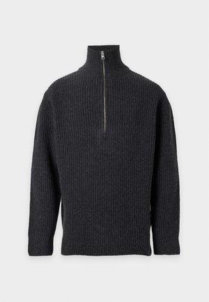 CLOSED, ZIPPED JUMPER - Pullover - black melange