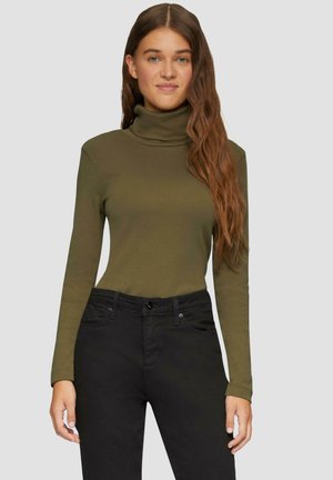 MIT ROLLKRAGEN - Longsleeve - olivgrün