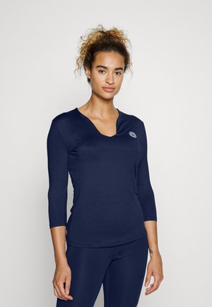 ARIANA TECH V NECK LONGSLEEVE - Long sleeved top - dark blue