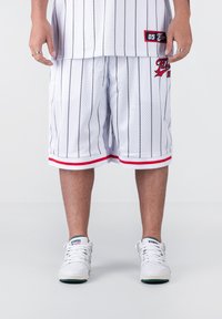 FUBU - VARSITY STRIPED - Šortky - white/red/black Miniatura obrázku 1