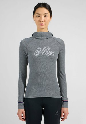 ACTIVE WARM ORIGINAL - Kapuzenpullover - odlo steel grey melange