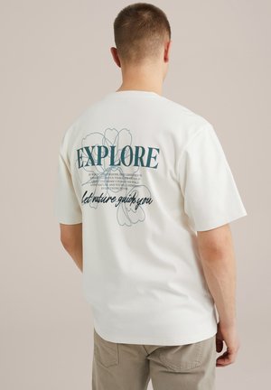 T-shirt med print - off white