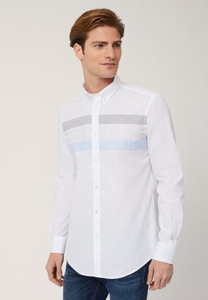 CON FASCE E LOGO - Overhemd - bianco