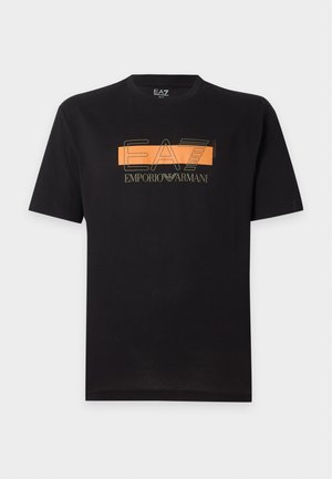 EA7 Emporio Armani, TRAIN VISIBILITY TEE - T-shirt con stampa - black beauty