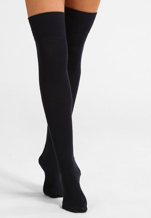 STRIGGINGS OVERKNEES VIRGIN WOOL-COTTON-MIX - Knæstrømper - dark navy