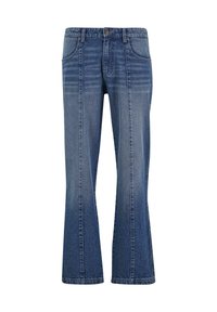 WITH DIVIDING SEAMS - Jeans Relaxed Fit - mid deep blue washed