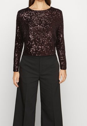 Langærmet T-shirt - brown