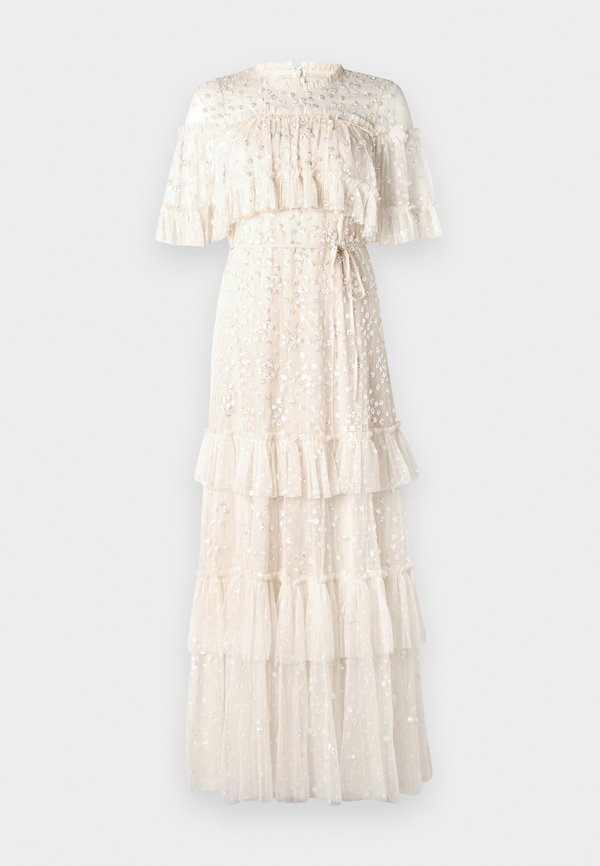 LEILA DOT TIERED CAPE ANKLE GOWN - Occasion wear - cream4