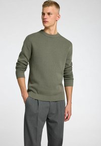 Selected Homme SLHDANE STRUCTURE CREW NECK - Svetr - vetiver