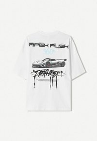 Bershka SHORT SLEEVE  - Triko s potiskem - white