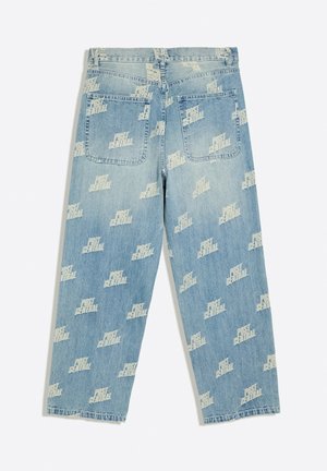 Bershka, JACQUARD - TROUSERS - Jeans Relaxed Fit - blue denim