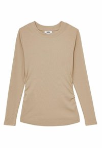 TESSA LONG-SLEEVE RUCHED  - Bluză cu mânecă lungă - camel