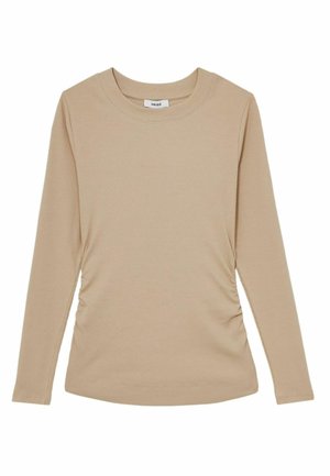 TESSA LONG-SLEEVE RUCHED  - Top dugih rukava - camel