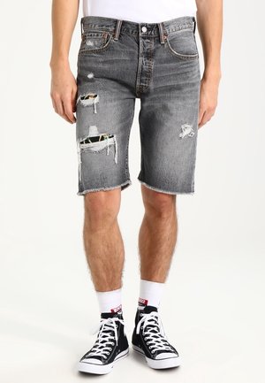 Farkkushortsit - destroyed denim