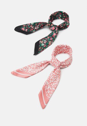 2 PACK - Skjerf - black/pink