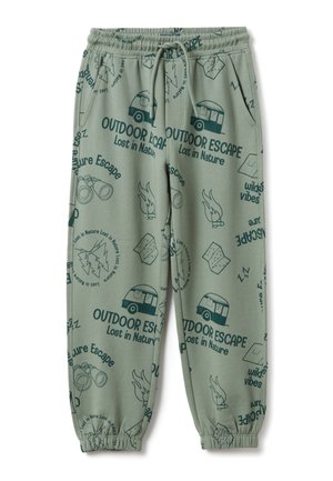 REGULAR FIT WITH PRINT - Pantaloni sportivi - light green