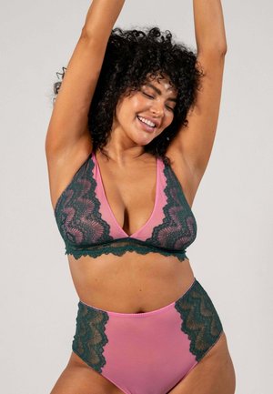 PLUNGE - Kaarituettomat rintaliivit - pine green candy pink