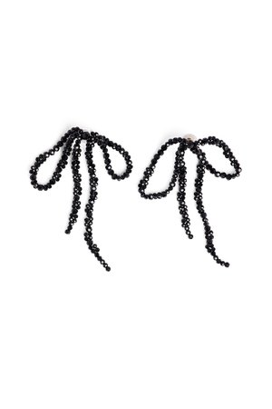 SPARKLING BOW - Orecchini - black