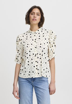 IXNINA - Blusa - cloud dancer  black dot