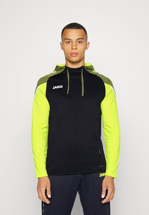 PERFORMANCE - Felpa con cappuccio - shwarz/soft yellow