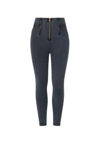 Freddy ICE - Leggingsit - black denim + blue overdyed
