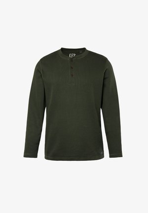 JP1880, HENLEY - Long sleeved top - dark green