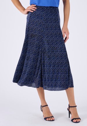 PLISSÉ PERMANENT ENFILABLE  - Falda acampanada - marine pois