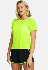 Under Armour - LAUNCH - Tekninen t-paita - high vis yellow Pienoiskuva 1