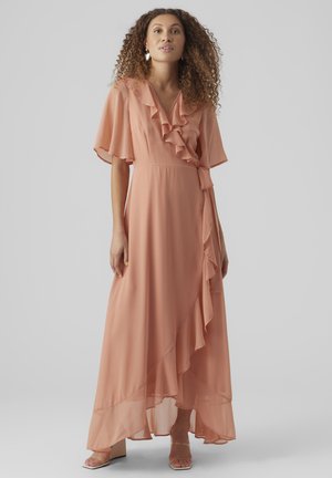 Vero Moda VMSILLE WRAP - Maxiklänning - cameo brown